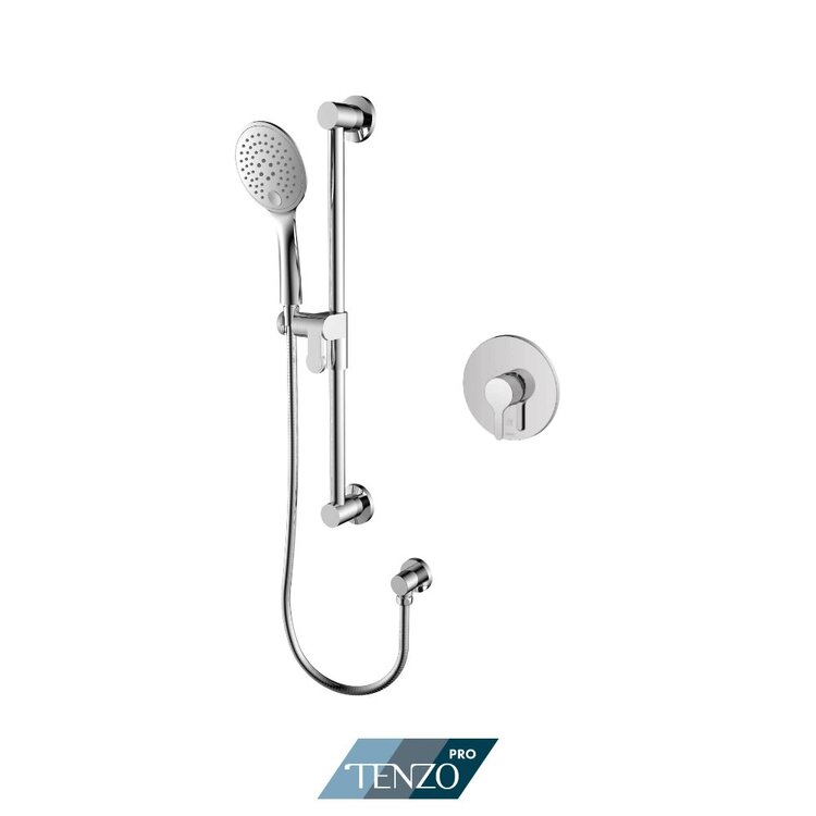 TENZO Ensemble de douche mykit 2.0 à 1 voie pression équilibrée chrome