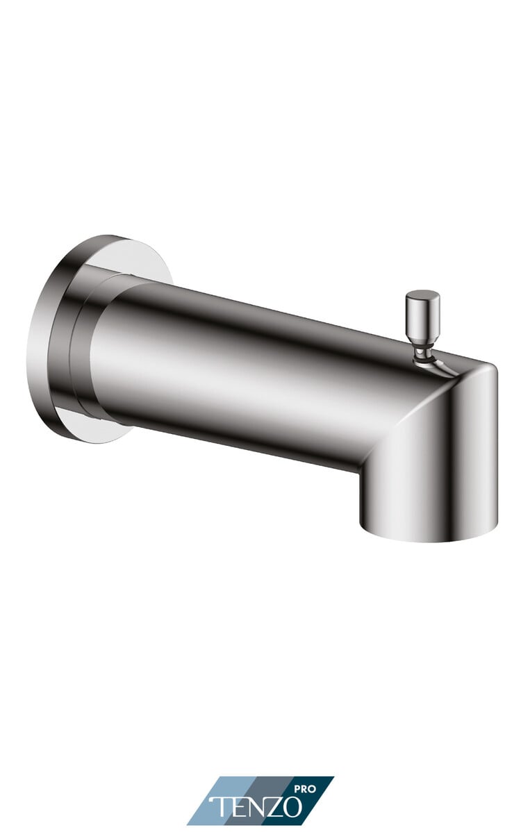 TENZO PRO Bec de bain rond avec déviateur 6po chrome