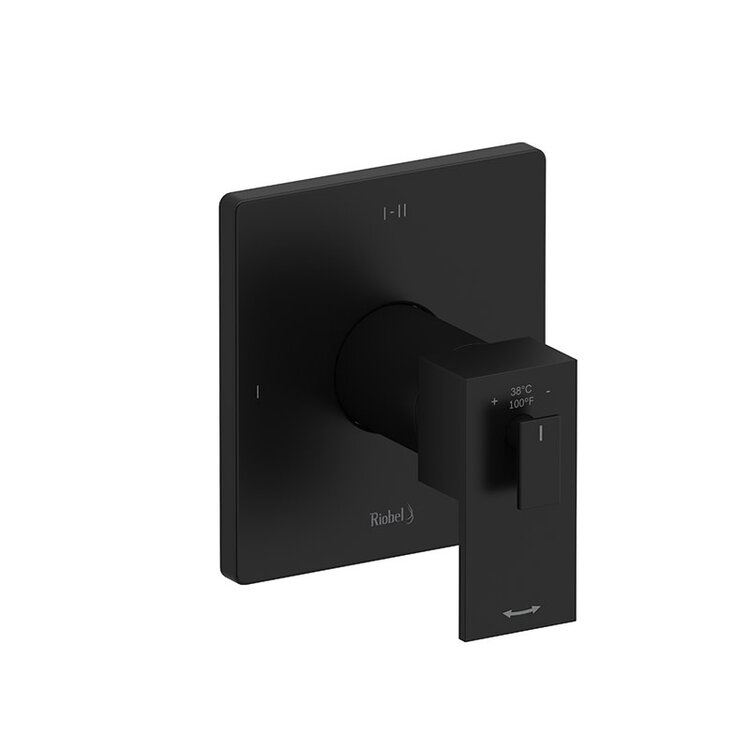 RIOBEL Finition de valve de douche kubik 2 voies thermostatique/pression équilibré noire