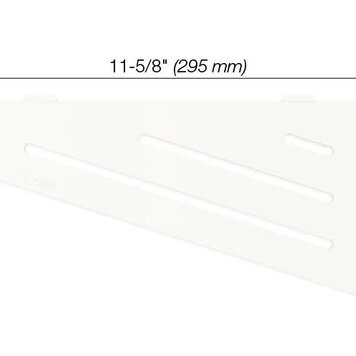 SCHLUTER Tablette de coin shelf-e wave blanc mat