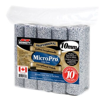 BENNETT Ensemble de 10 rouleaux 9.5po Micro Pro 10mm