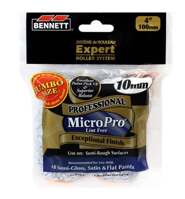 BENNETT Ensemble de 2 rouleaux 4po jumbo microfibre 10mm