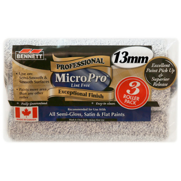 BENNETT Ensemble de 3 rouleaux 9.5po Micro Pro 13mm