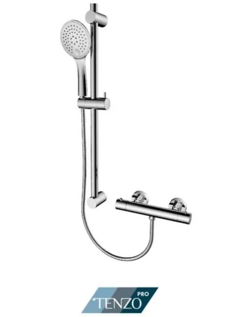 TENZO PRO Ensemble de douche externe thermostatique 2 mcx chrome