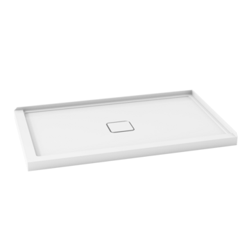 KALIA Base de douche rectangulaire kover  60 x 36  bridée à droite blanc