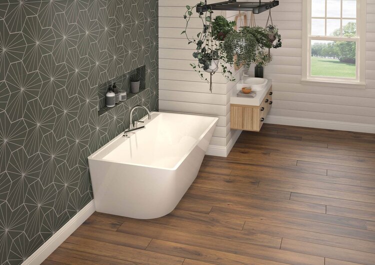OCEANIA Bain en coin rupert 62x34x22 jupe avant et droite