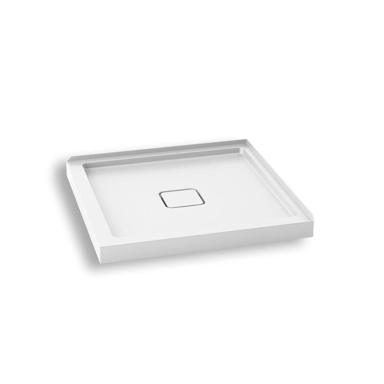 KALIA Base de douche kover 36x36 en coin en acrylique blanc