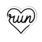 Mad Dash Creations Run Heart Laces Sticker