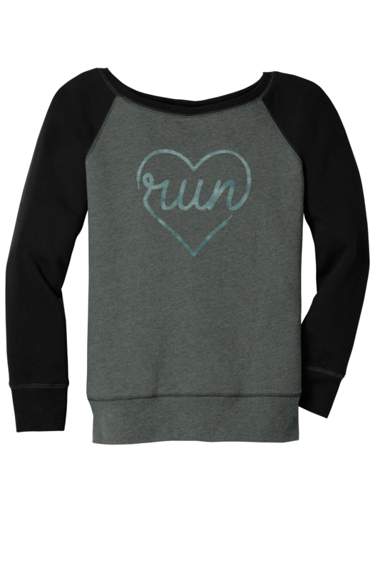 Mad Dash Creations Women's Run Heart Laces Slouchy Sweatshirt