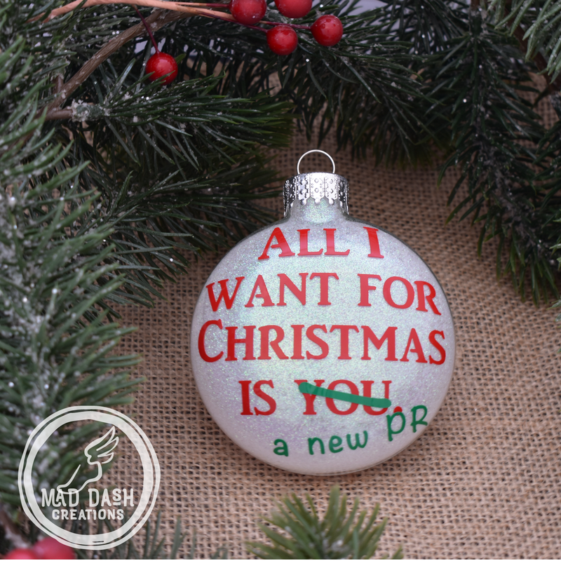 Mad Dash Creations All I want for Christmas is a New PR Ornament
