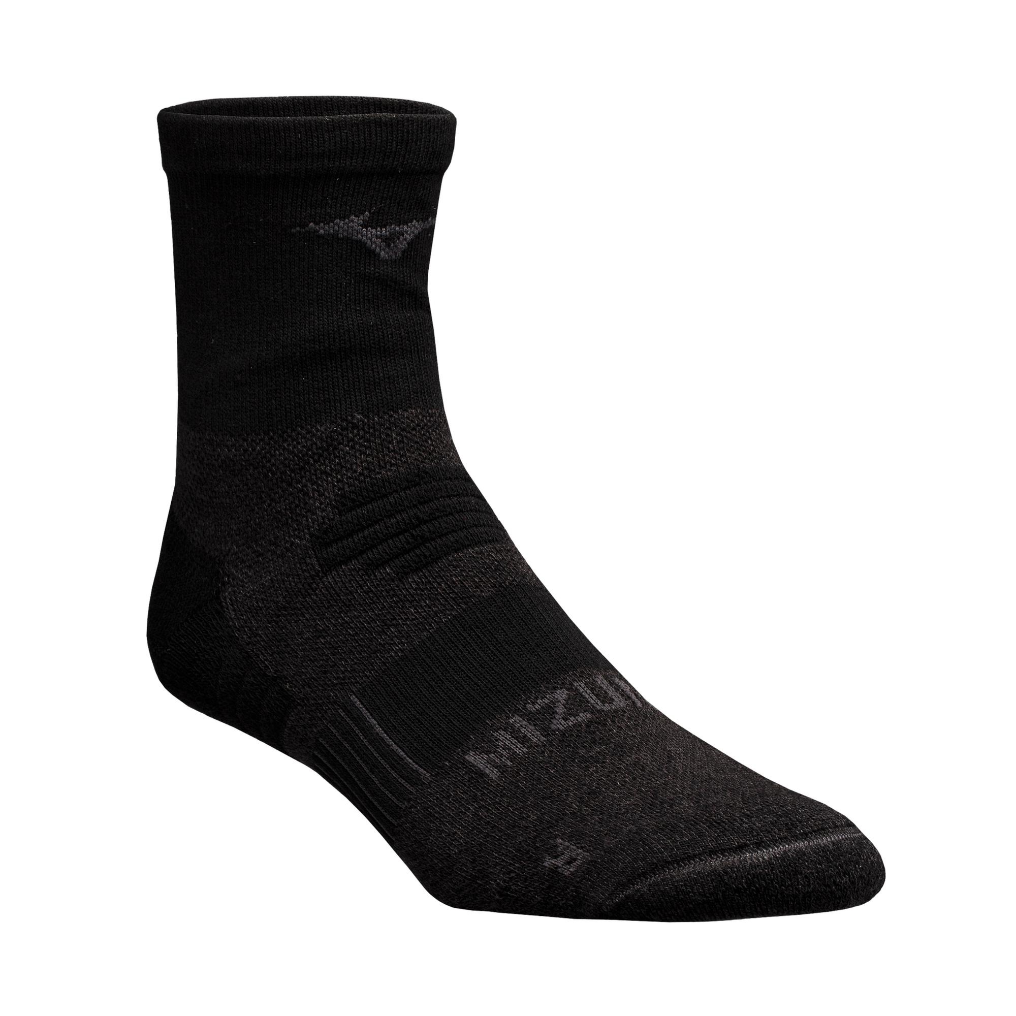 Mizuno Breath Thermo Racer Mid Socks, Black