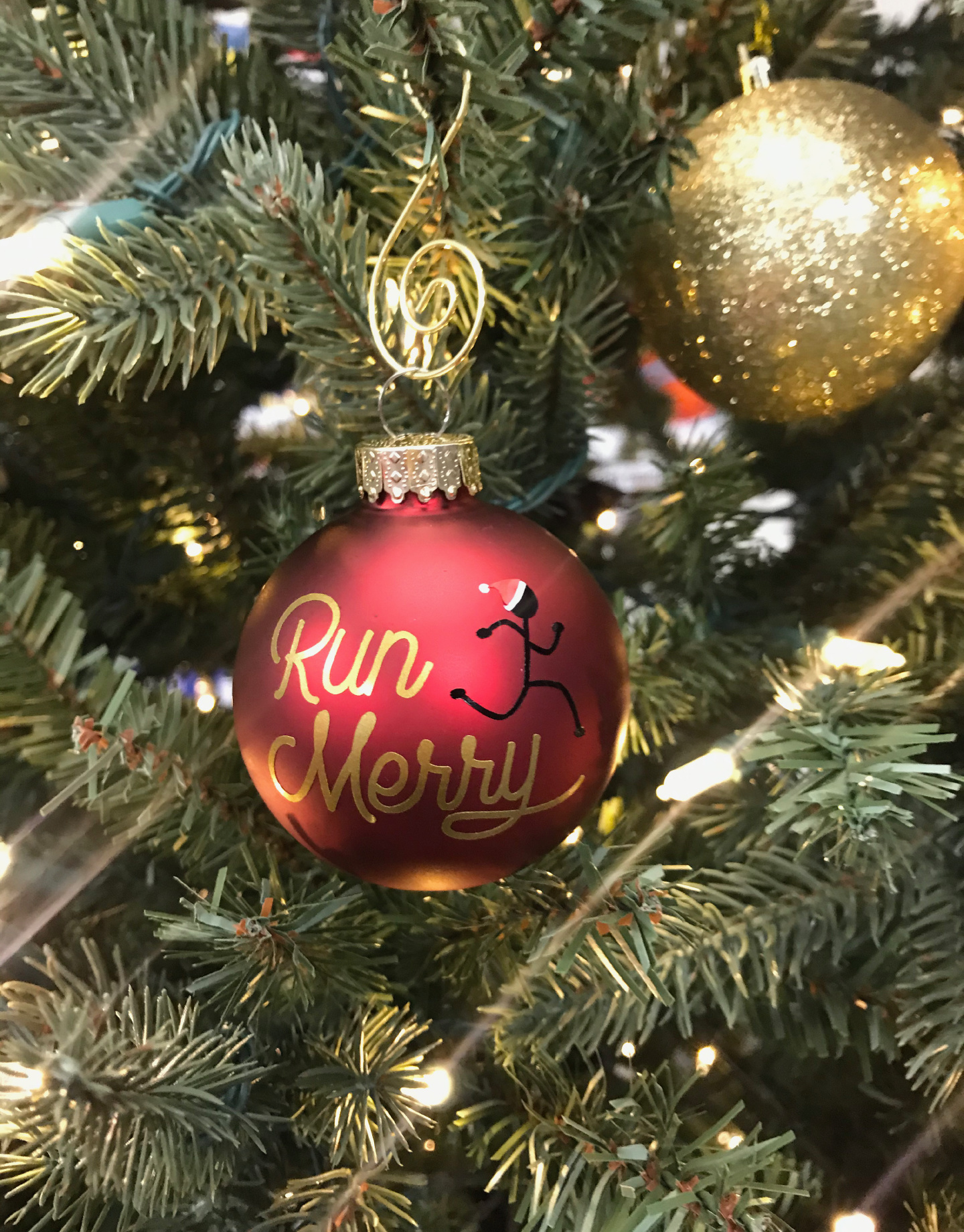 Mad Dash Creations Run Merry Ornament