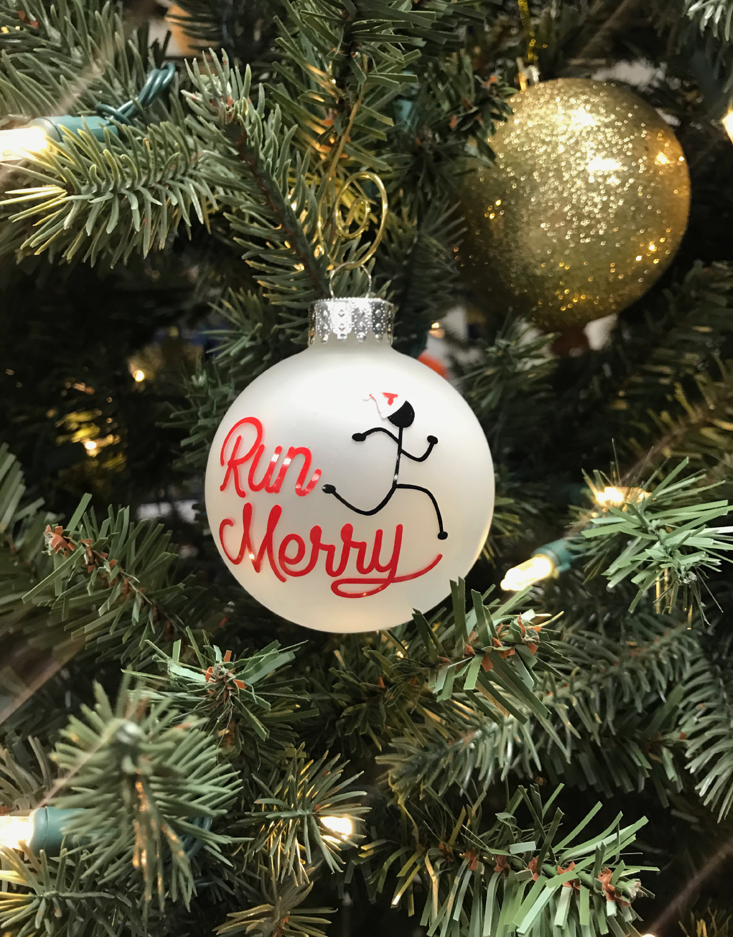 Mad Dash Creations Run Merry Ornament