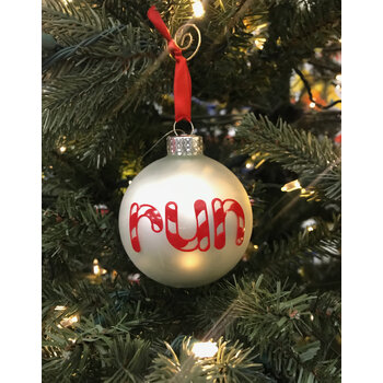 Mad Dash Creations Candy Cane Running Ornament