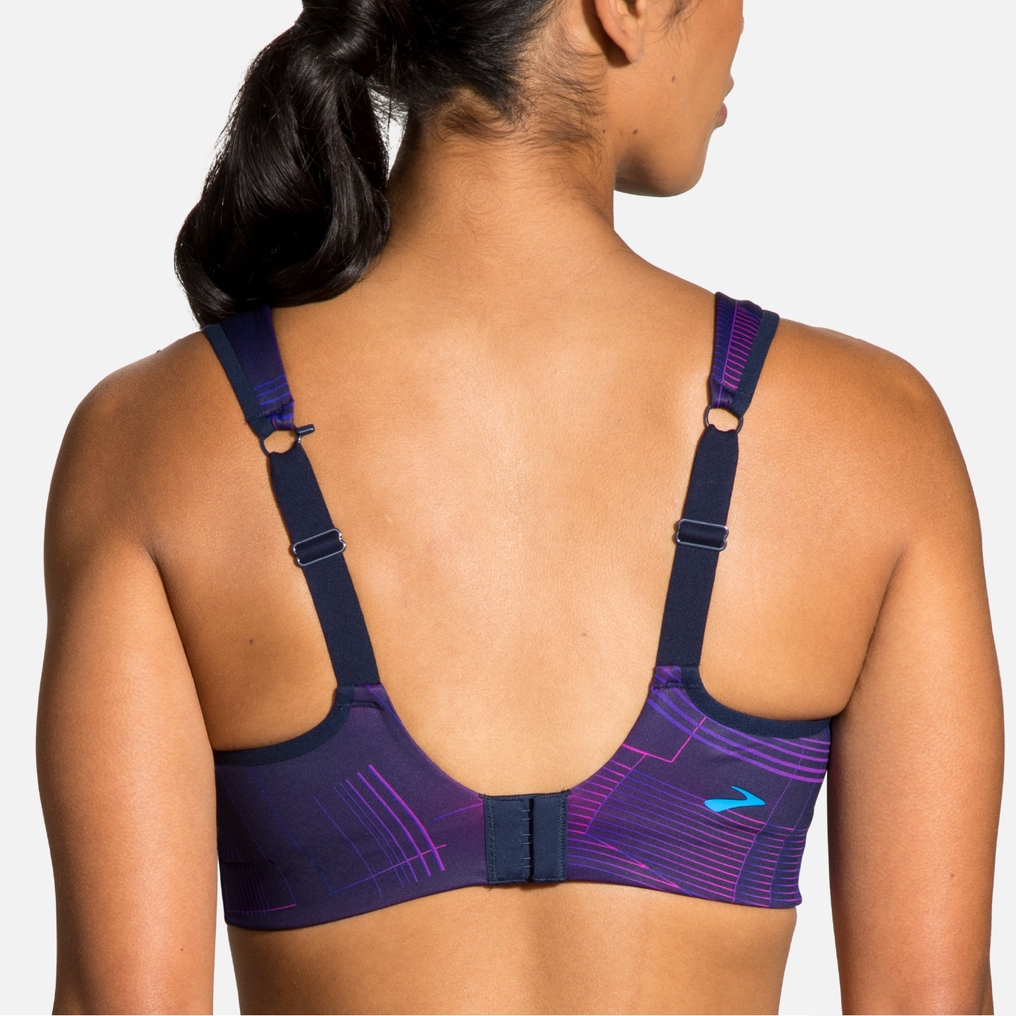 Brooks Drive Convertible Run Bra, Matrix Navy - Women