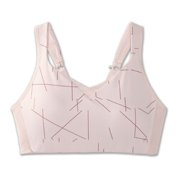 Brooks Drive Convertible Run Bra, Rosewater Geo Print