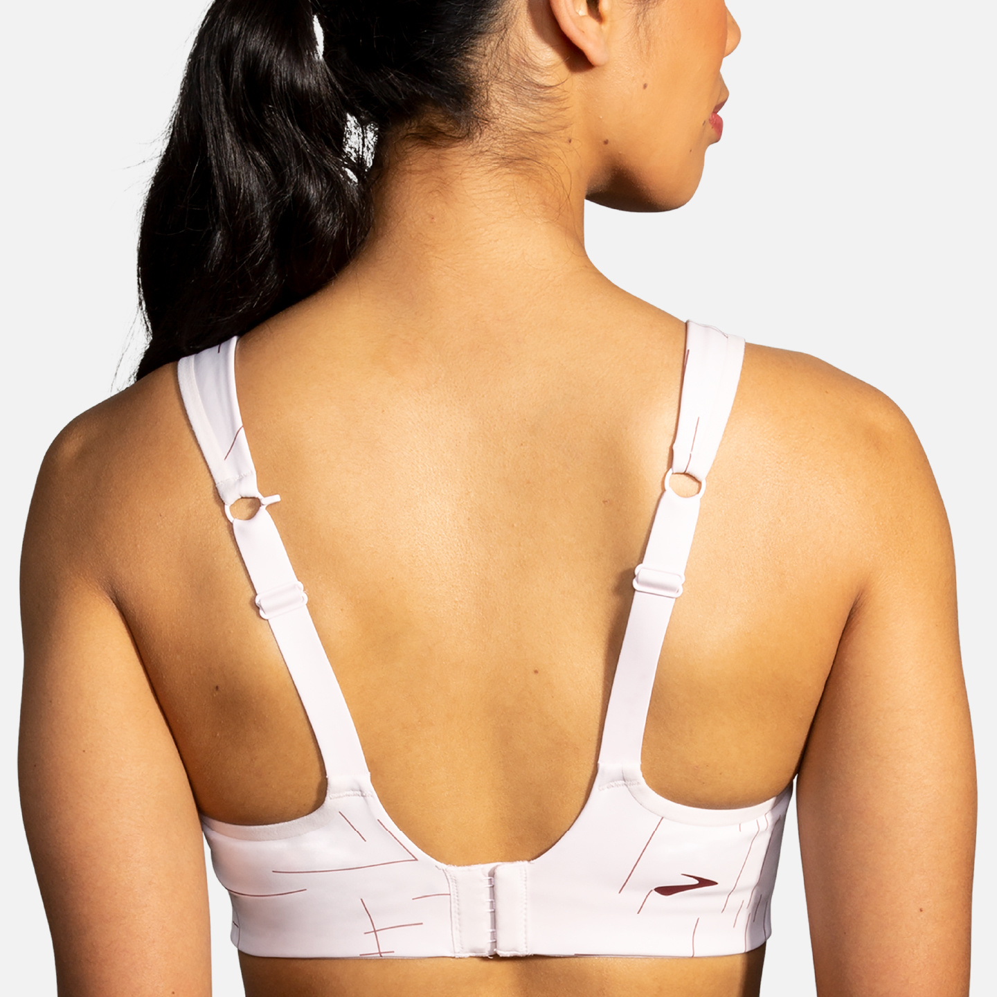 Brooks Drive Convertible Run Bra, Rosewater Geo Print - Women