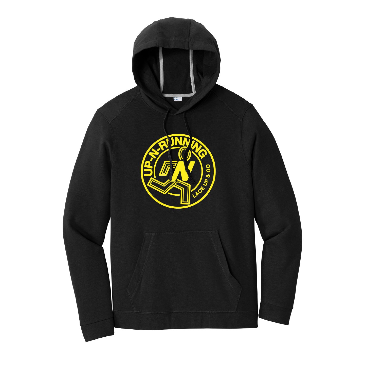 Up-N-Running Logo Hoodie, Black - Men