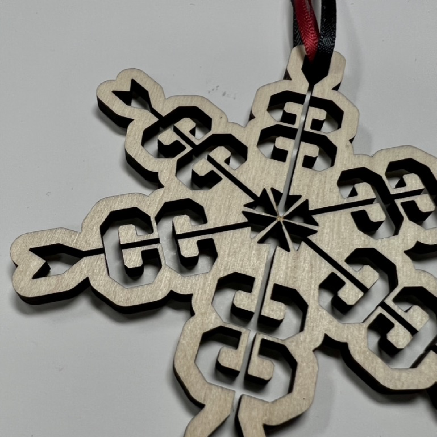 Mad Dash Creations Cross Country Wooden Snowflake Ornament