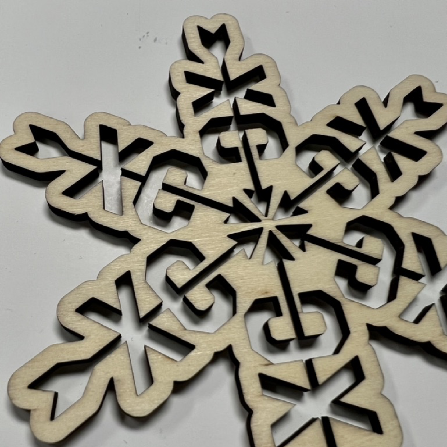 Mad Dash Creations Cross Country Wooden Snowflake Ornament