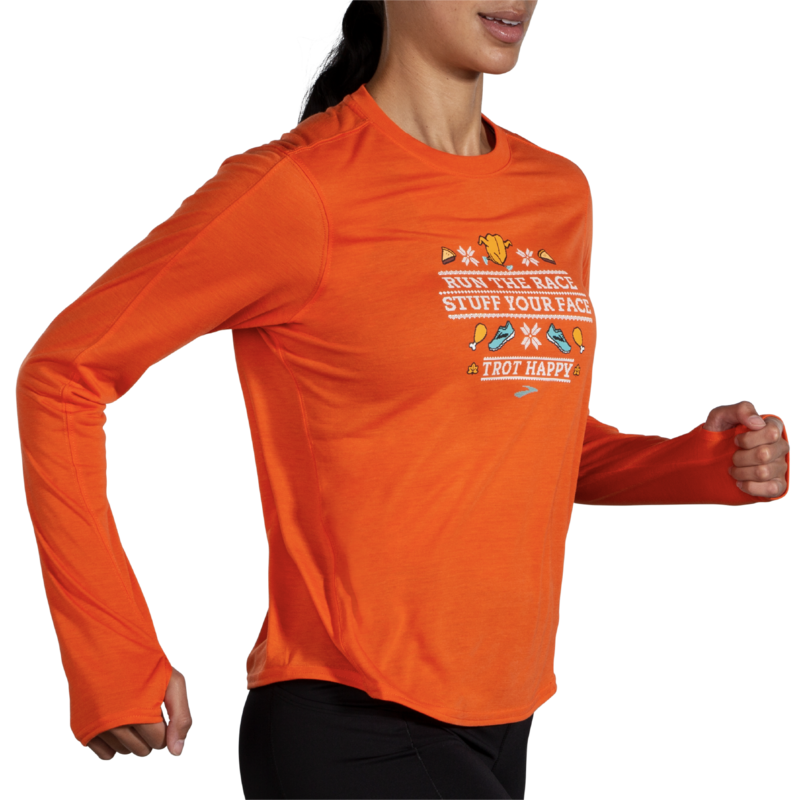 Brooks Women's Trot Happy Distance Graphic Long Sleeve,