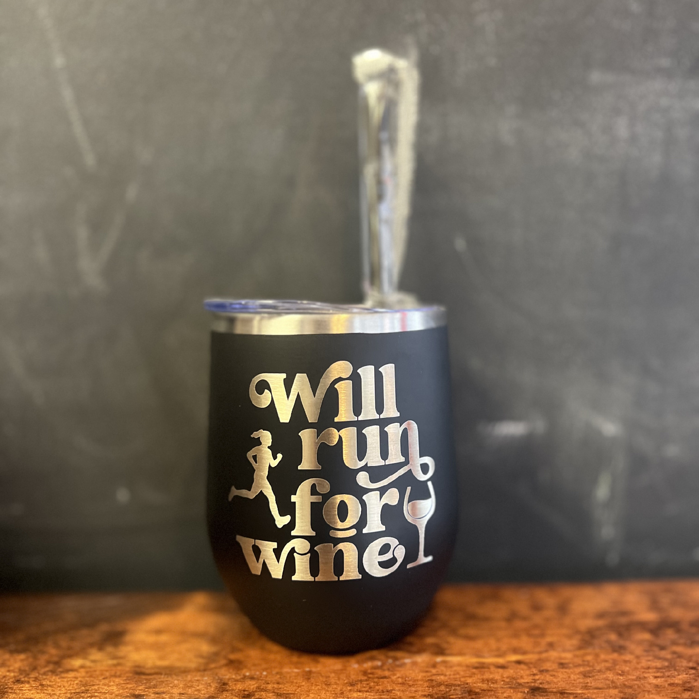 Mad Dash Creations Will Run for Wine Metal Wine Tumbler