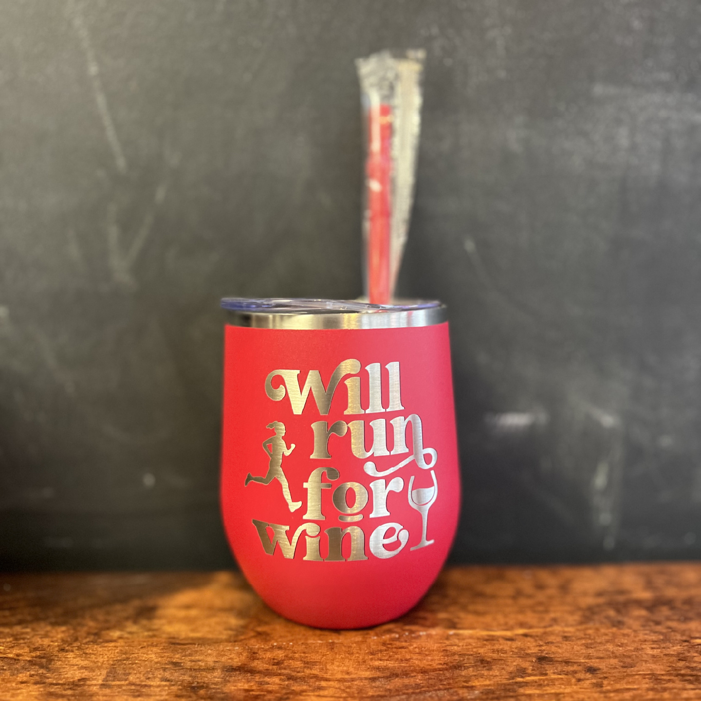 Mad Dash Creations Will Run for Wine Metal Wine Tumbler