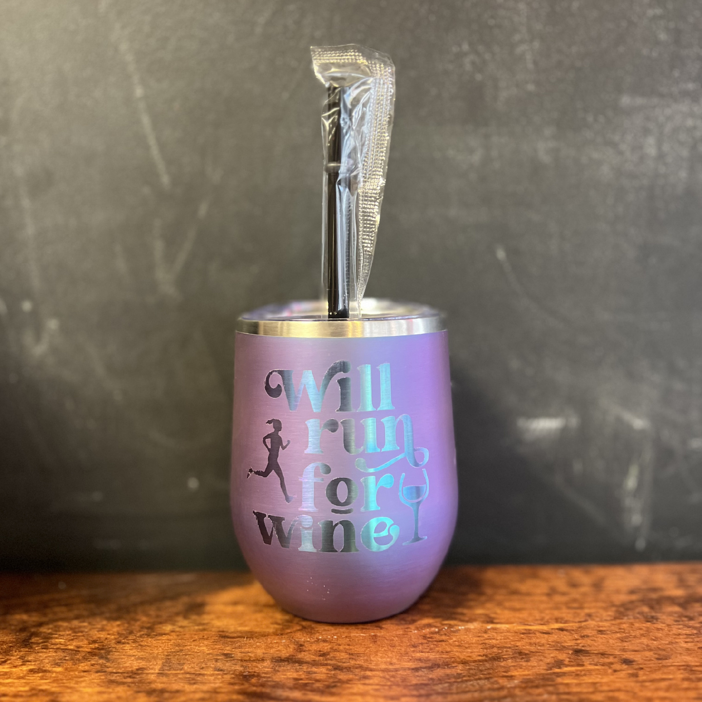 Mad Dash Creations Will Run for Wine Metal Wine Tumbler