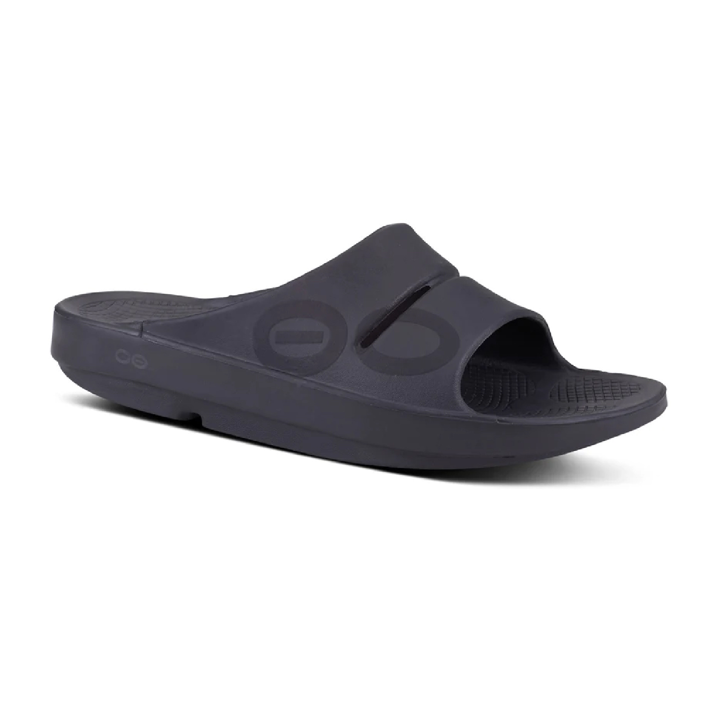 OOfos Ooahh Sport Slide, Black Matte