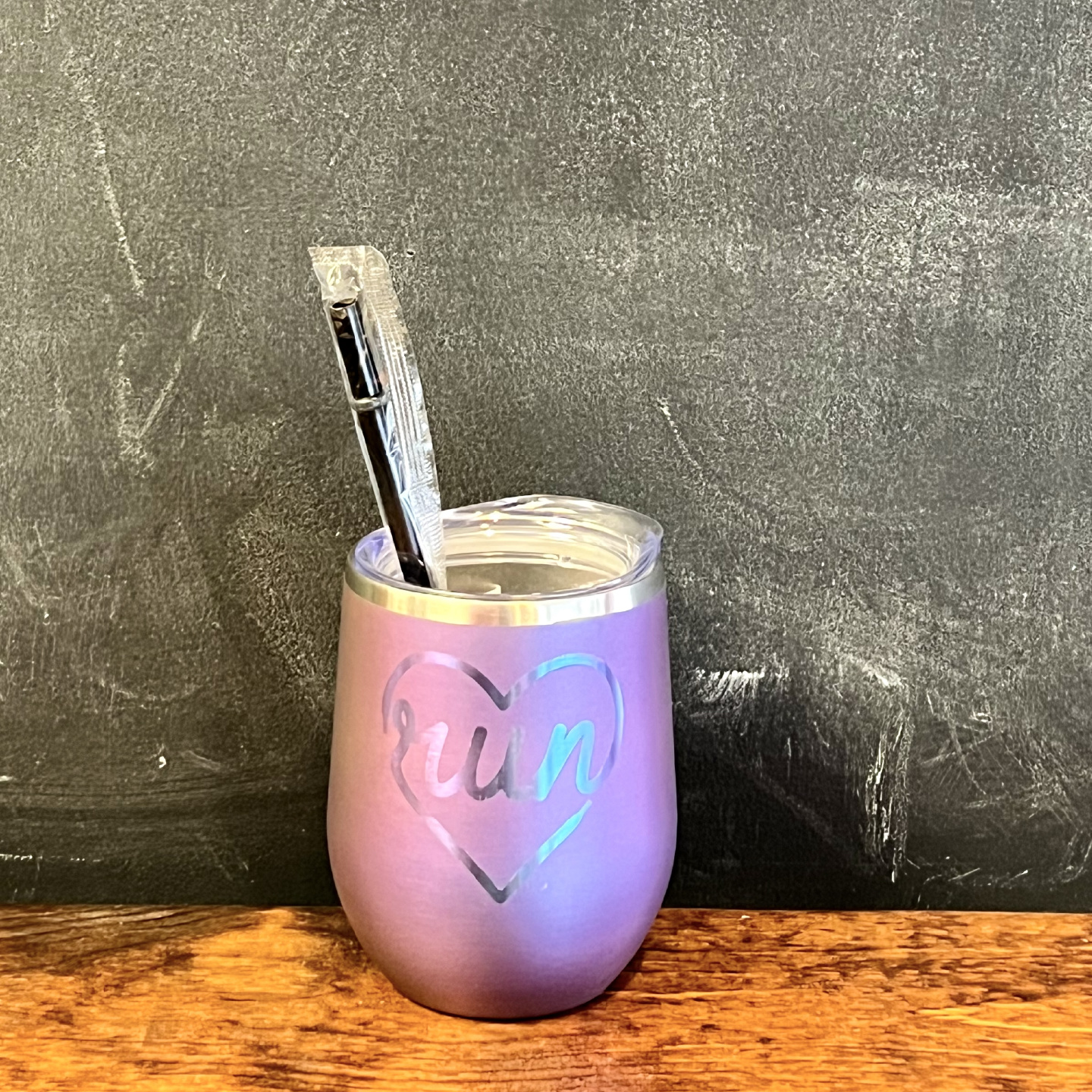 Mad Dash Creations Run Heart Metal Wine Tumbler