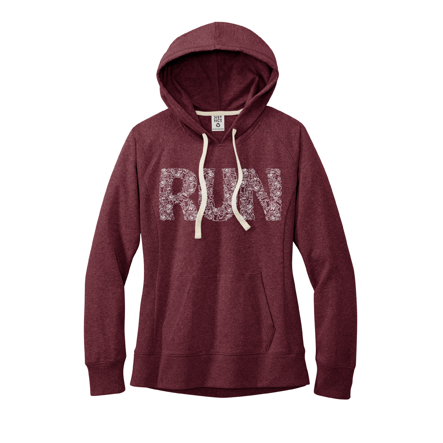 Mad Dash Creations Women's RUN Collage Hooded Sweatshirt