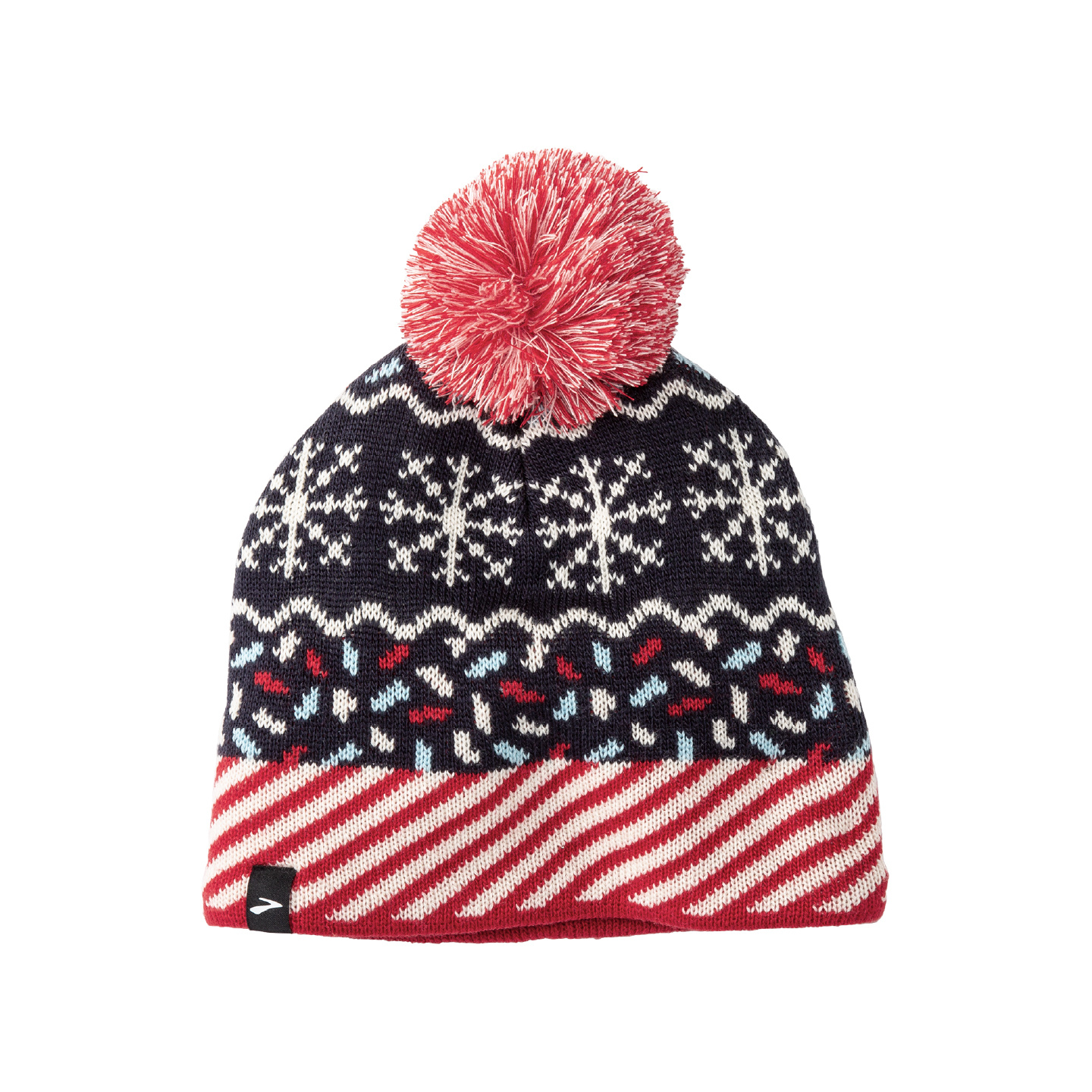 Brooks Run Merry Heritage Pom Beanie