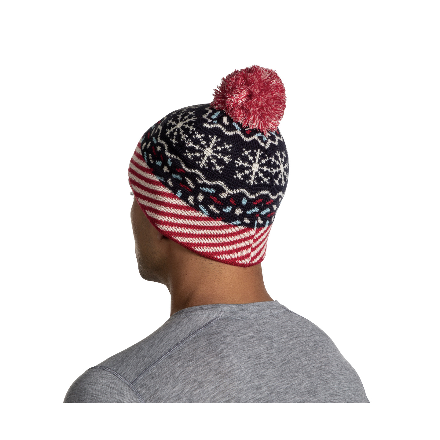 Brooks Run Merry Heritage Pom Beanie