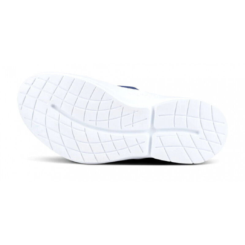 OOfos OOmg Men's Low Mesh, White/Navy