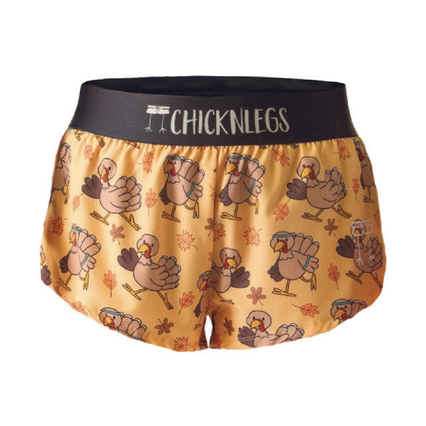 ChicknLegs Womne's 1.5 in Split Shorts Pardoned Turkeys