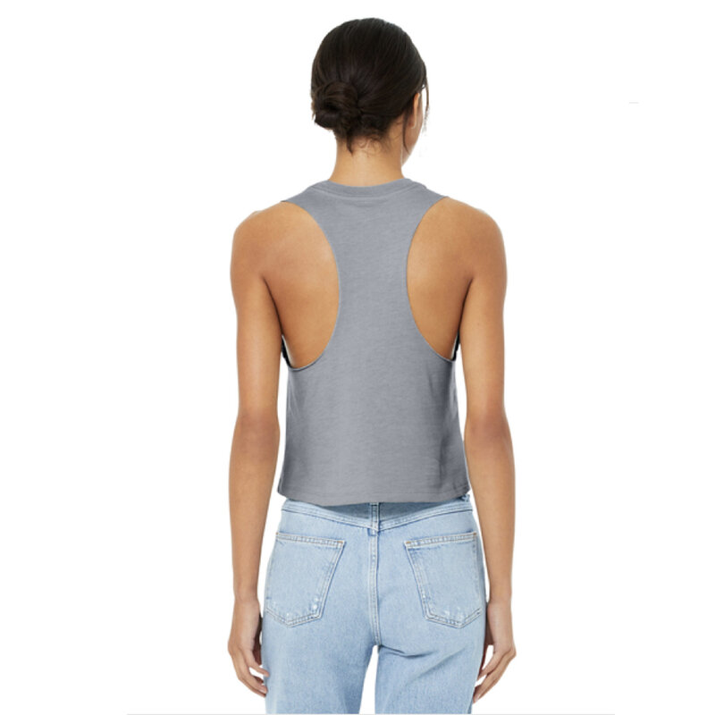 Mad Dash Creations I Won't Quit, but I'll Cuss the Whole Time Racer Crop Tank