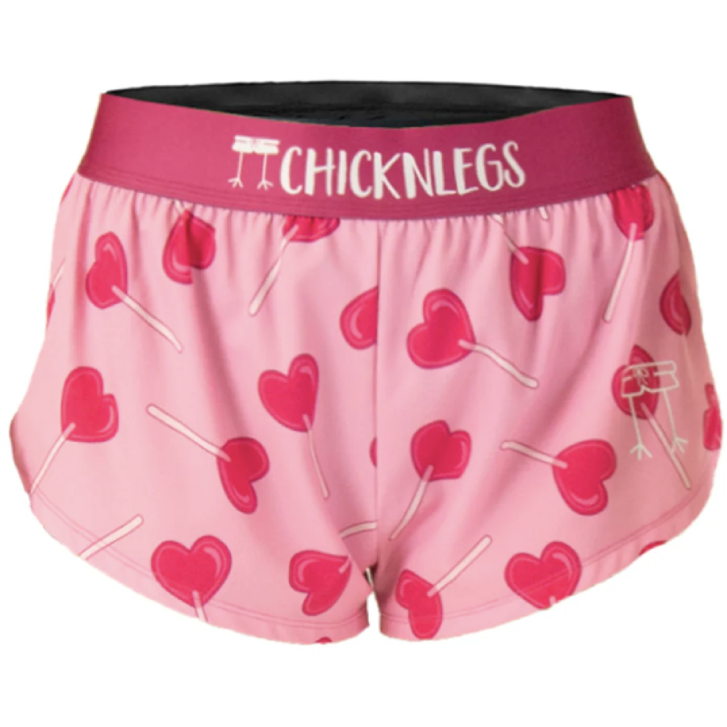 ChicknLegs Women's 1.5 in Split Shorts - Valentine's Day