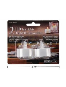 Decolite Deco Lite LED Tealight  2pk  (incl. $0.30 Env Fee)