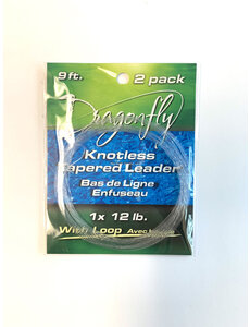 Dragonfly 3x  8lb  Dragonfly Tapered Leaders  9ft  2pk