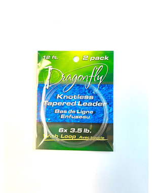 Dragonfly 4x 6lb  Dragonfly Tapered Leaders  12ft  2pk