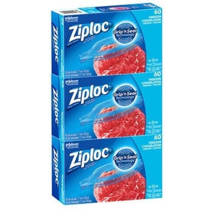 ZipLoc Ziploc Freezer Bag - Medium   60pk