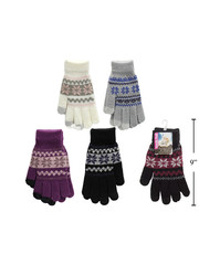 Nordic Trail Ladies Jacquard Gloves w/ Touch Screen