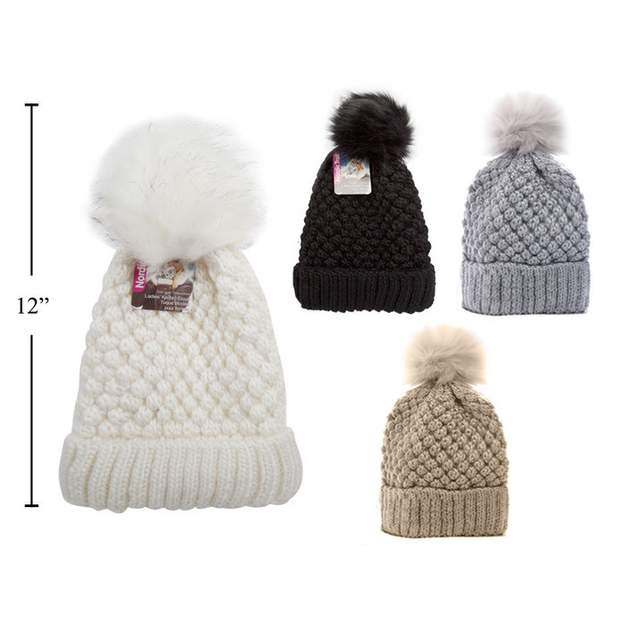 Nordic Trail Nordic Trail Ladies Knitted Tuque w/ PomPom