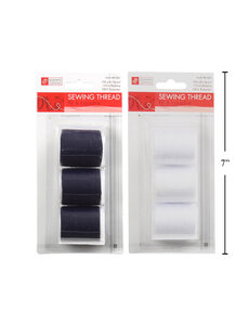 Sewing Essentials Black/White Sewing Thread 137m/150yds  3pk