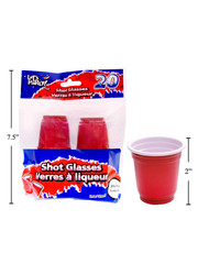 Let's Party Red Cup Shot Glasses  20pk