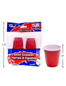 Let's Party Red Cup Shot Glasses  20pk