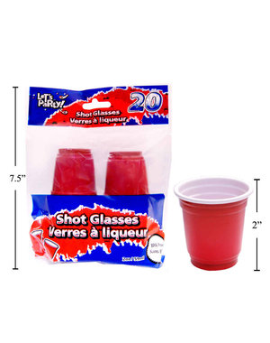 Let's Party Red Cup Shot Glasses  20pk