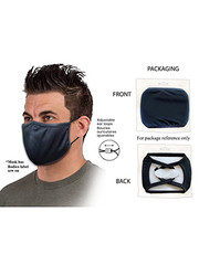 Bodico Snug Fit Washable Adult Face Mask - Black w/ Adjustable Ear Loop