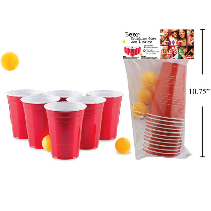 CTG Brands ''Red Cup'' Beer Pong Game -12 cups