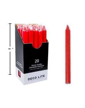 Deco Lite 9'' Deco Lite Dinner Candle - Red